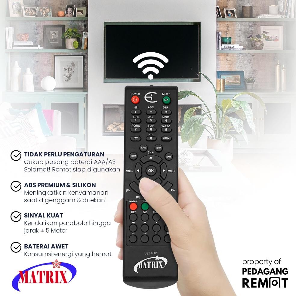 Remot Remote Receiver TV Parabola Tanaka Matrix Getmecom MPEG4