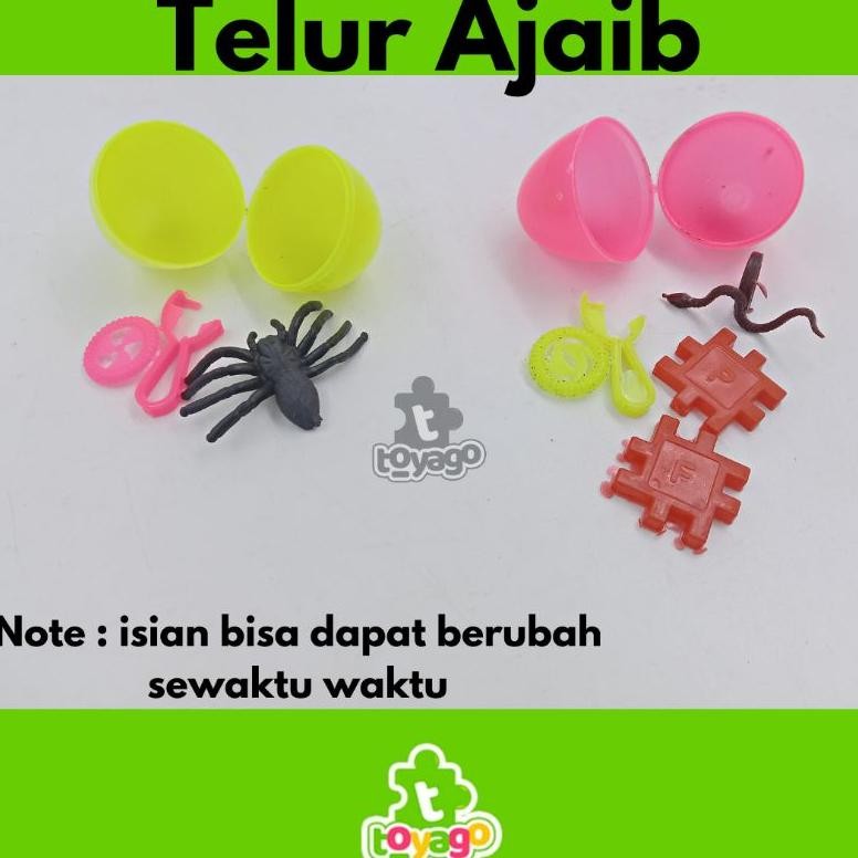 Ht-12 Mainan Telur Ajaib Berhadiah 20Pcs Grosir Murah (Telur Ajaib Toyago Toys)