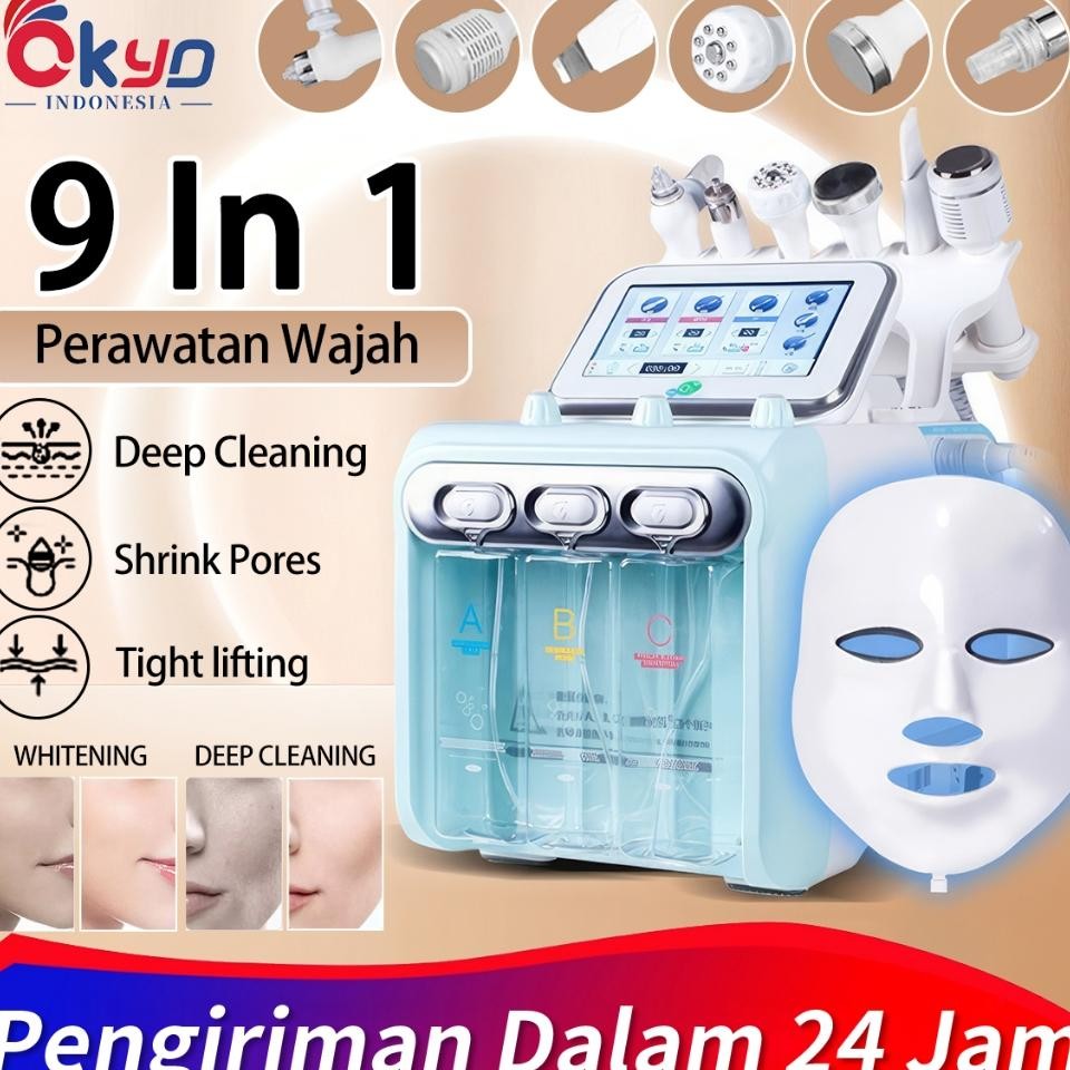 2025 Alat Hydra Peel 11In1 Profeional Ggunaan Mein Alat Hydrapeel Facial Hydrogen Aqua Peel Hydrogen
