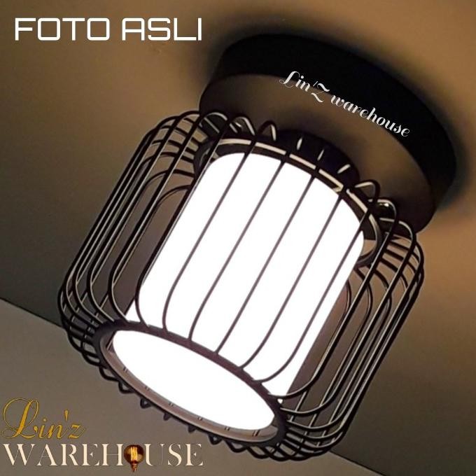 Lampu plafon teras MODERN IRON CAGE ceiling lamp SPECIAL PRICE [terbaik]