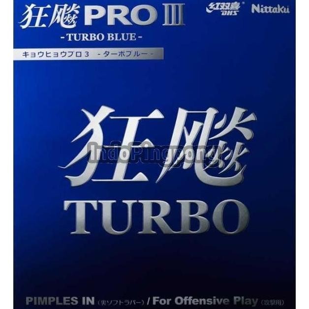 TERBARU - Nittaku Hurricane Pro III Turbo BLUE - NH3 3