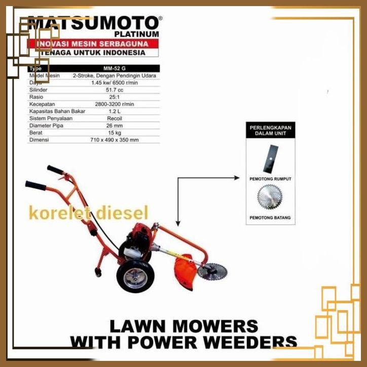 [KRT] MESIN RUMPUT DORONG MATSUMOTO MM 52 G