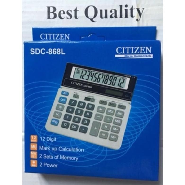 

GC27 Calculator Citi.zen SDC-868L / Kalkulator Desktop Meja SDC 868 L Premium