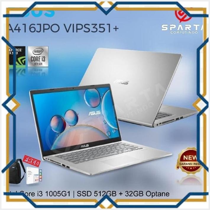 [CVS] NEW LAPTOP ASUS A416JPO VIPS351+ CORE I3 GEN 10 RAM 4 GB BERGARANSI