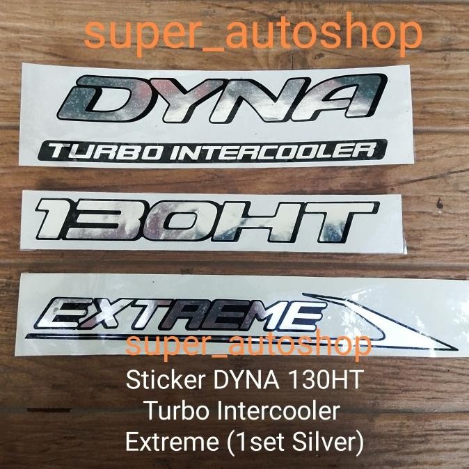 Promo Sticker Stiker Dyna 130HT Turbo Intercooler Extreme Silver COD