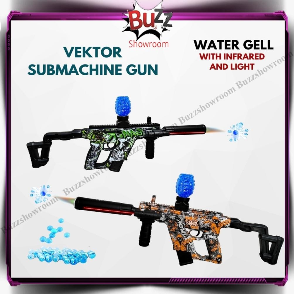 New Arival Tembakan Anak WGG Kriss Vector Water Gel Blaster Mainan Submachine Gun Watergel Premium