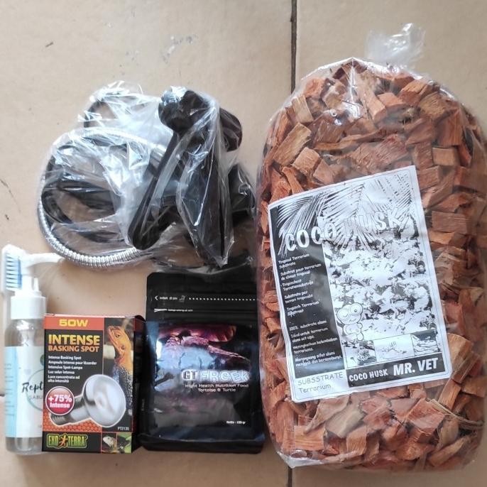 Paket Starter Pack Pemeliharaan Kura Kura Sulcata, Pardalis, Aldabra