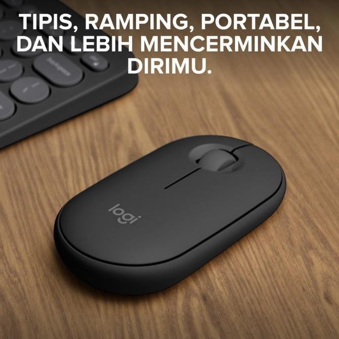 Mouse Bluetooth Tanpa Dongle Logitech Pebble Mouse 2 M350S 24 Month Battery Life Co