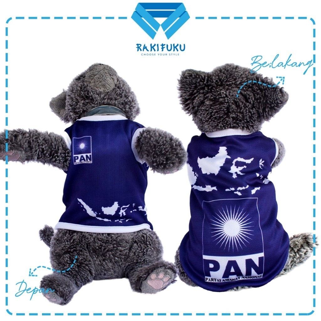 kaos partai pan kucing anjing lucu pemilu