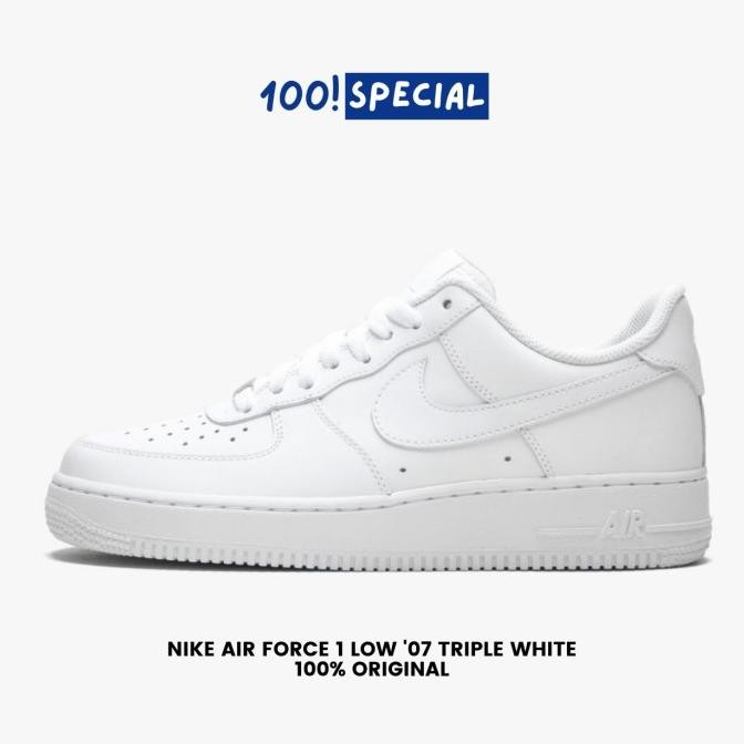 Sepatu Nike Air Force 1 Low Triple White BNIB Original