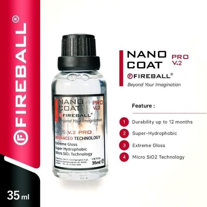 Fireball Nano Coating PRO V2 Ceramic Coating Mobil 35 ml TERBAIK