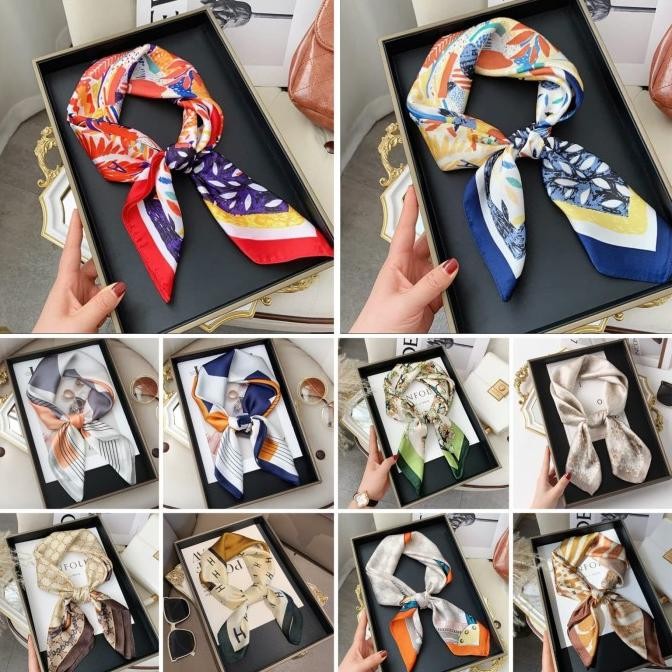 Syal 70cm Syal silk syal leher syal tas scraf quality