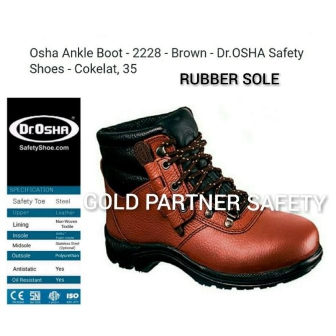 Sepatu Safety Shoes Dr Osha 2228 Osha Ankle Boots % Original Hd Qc New Stok