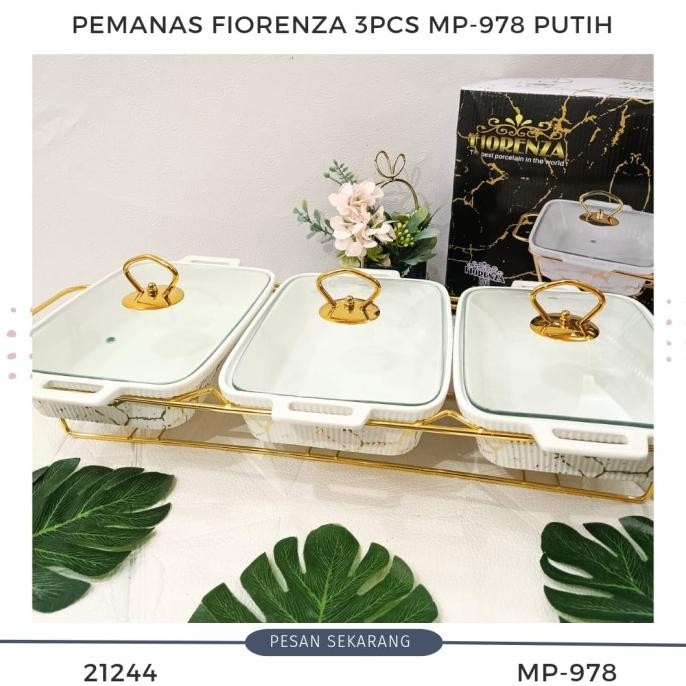 Prasmanan Set Keramik Marble Putih Fiorenza