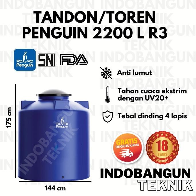 Miliki Toren Tangki Tandon Air Penguin 2200 Liter Tb 220 R3 Anti Lumut
