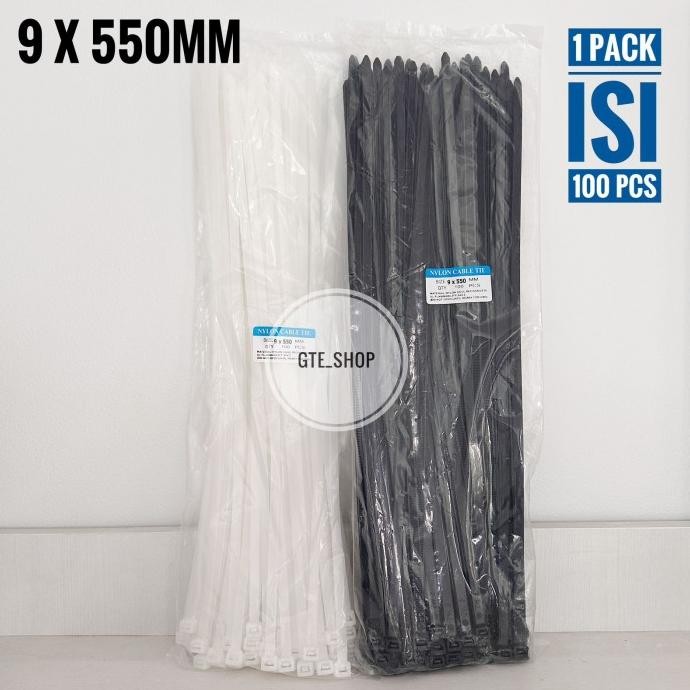 

HARGA DISC - Kabel Ties 55cm (550mm) 9 x 550mm PROMO TERMURAH Cabel Tie / Kabel Tie / Cabel Ties / Pengikat Kabel Putih dan Hitam Isi 100pcs / Kabel Ties Jumbo / Cabel Ties Panjang