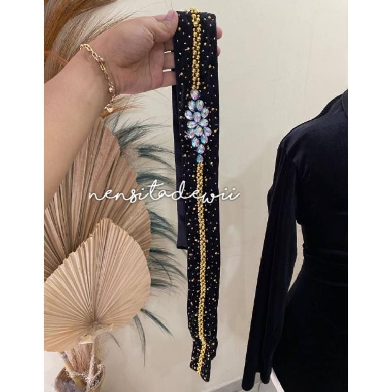 Diskon Belt Kebaya Pengantin - Full Payet Tabur & Parel Murah
