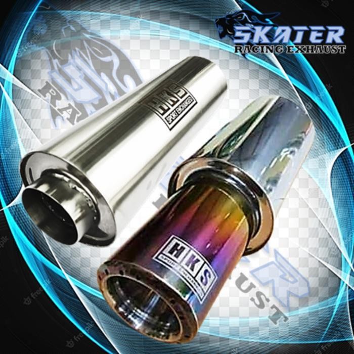 Knalpot Mobil Racing Fullset Muffler Dan Resonator Hks Gronel Rainbow Untuk Mobil Matic Dan Manual O
