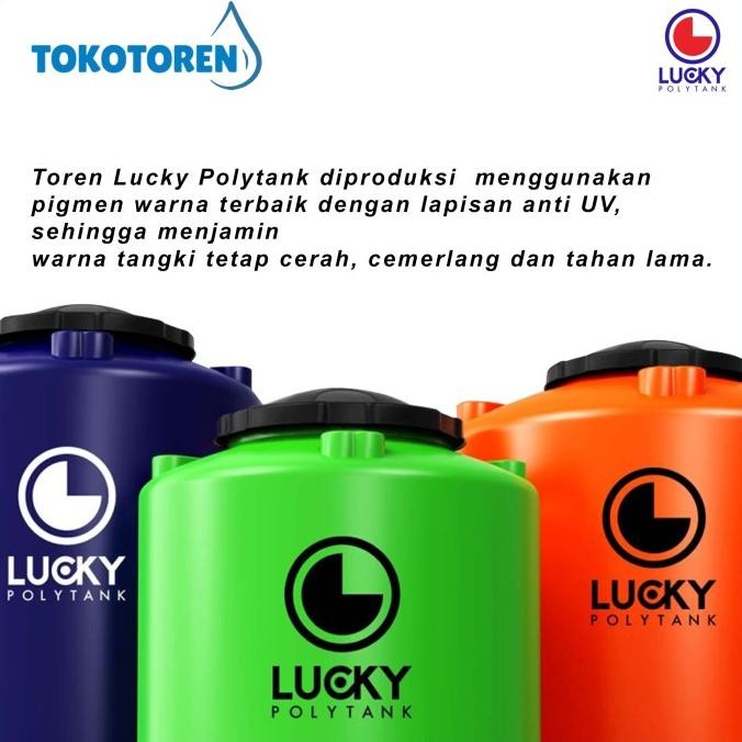 Terjangkau Toren Air Lucky Polytank Ls 155 / 1500 Liter Garansi Resmi Free Kirim