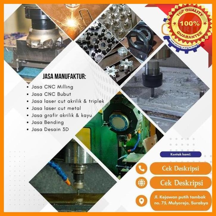 [MRI] JASA CNC MILING BUBUT LASER CUTTING METAL NON METAL & ACRYLIC CUSTOM