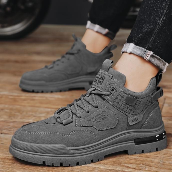 Leedoo Sepatu Kerja Pria Kekinian Casual Sneakers Olahraga Kerja MC464 HID