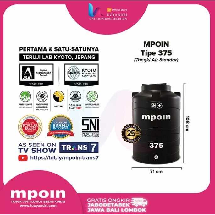 Miliki Tangki Air Mpoin 400 Wave Toren Tandon Tanki 400 Liter Mpoin Plus