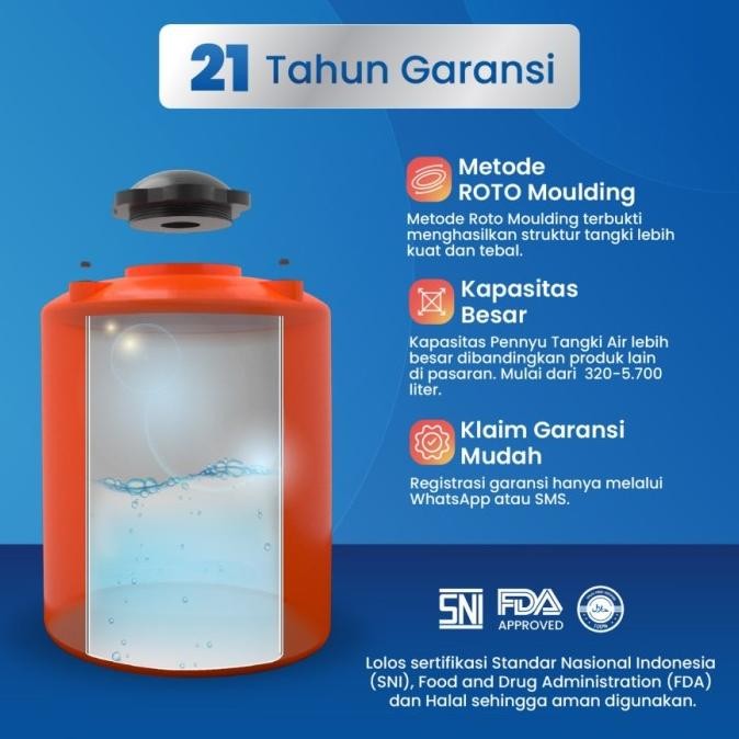 Terjangkau Toren Tangki Tandon Air Pennyu Blake 500 Liter Murah Bergaransi