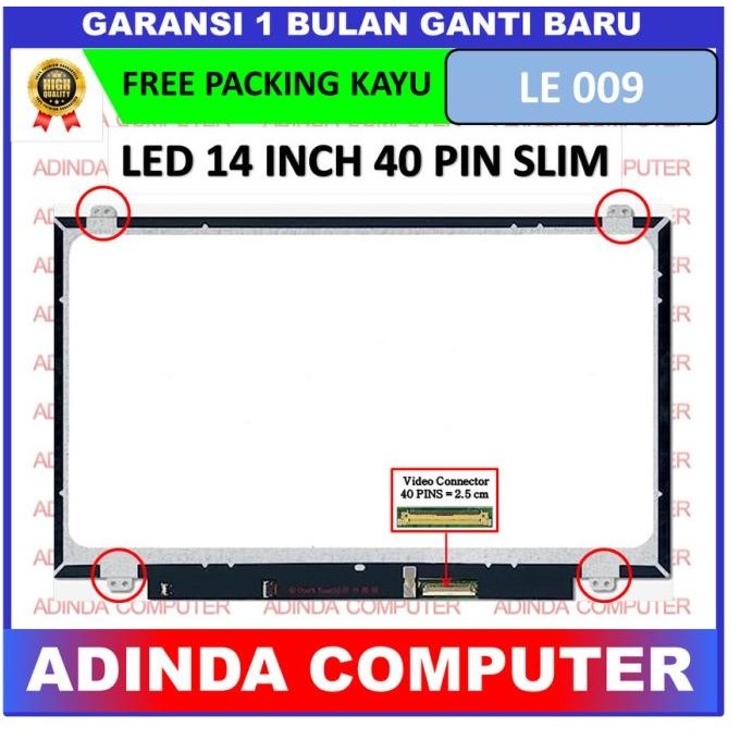 Lcd Led Lenovo Thinkpad T430 L380 14.0 40 Pin Slim Ab