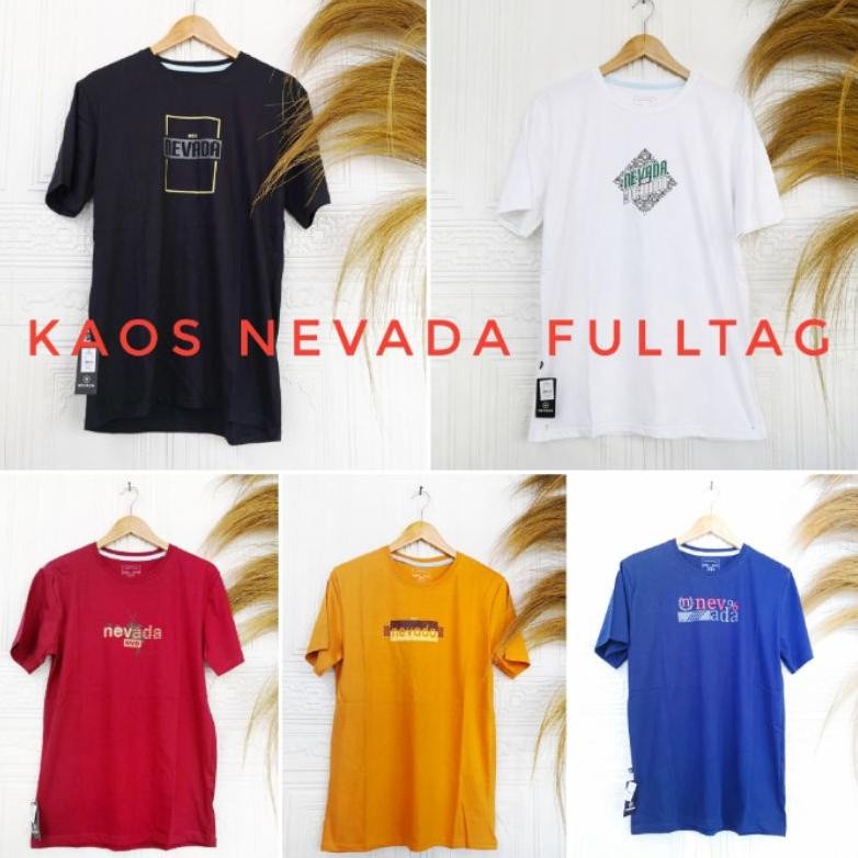 We69 GROSIR KAOS NEVADA ORIGINAL HANGTAG NEVADA BAHAN KATUN combad 24s /kaos PRIA oblong polos (AQB)