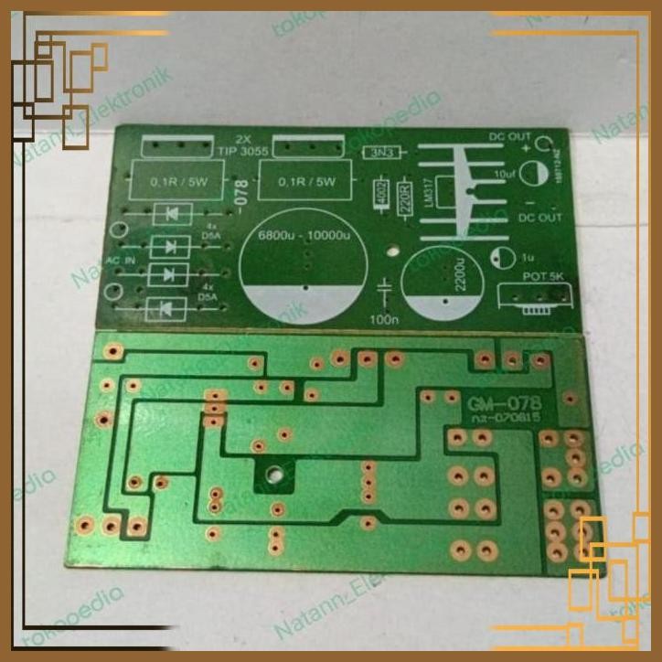 [MRD] 3228 papan jalur sirkuit pcb rangkaian power supply adjustable lm317