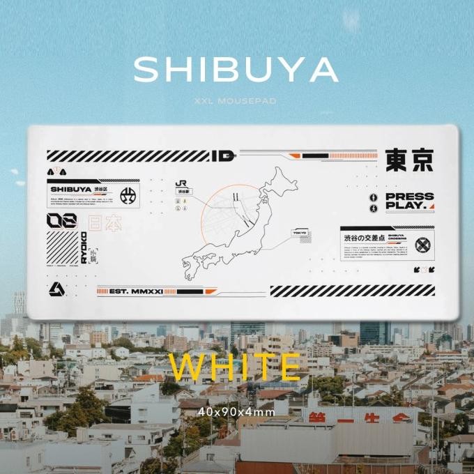 Shibuya Gaming Mousepad Deskmat By Press Play Co