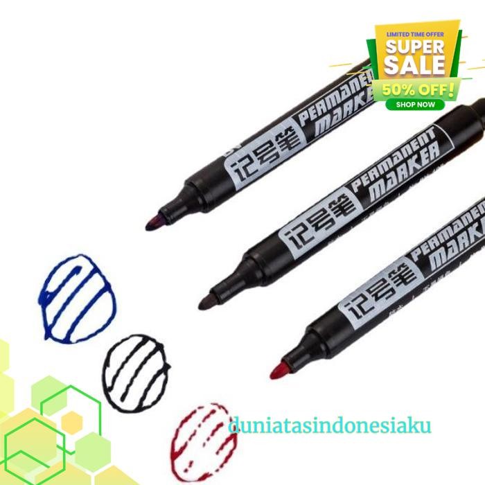 

SPIDOL PERMANENT MARKER PERMANEN TAHAN AIR ALAT TULIS CEPAT KERING DUNIATASINDONESIAKU BEST PRODUK