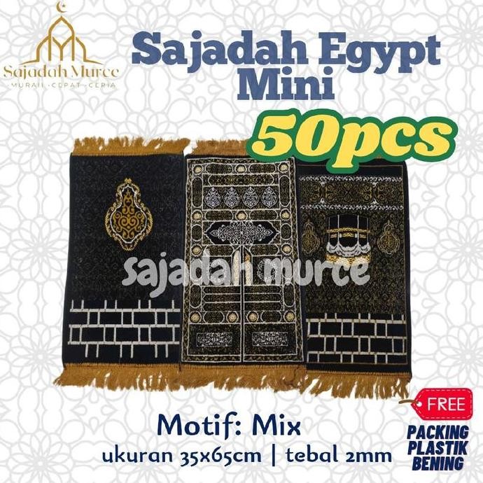 Murah 50Pcs Sajadah Egypt Mini Bludru Mini Ukuran 35X65Cm Bahan Halus Lembut Dan Sudah Ada Anti Slip
