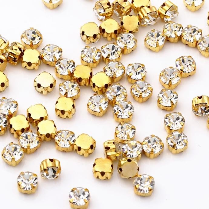 [200pcs] Diamond Cangkang Mutiara Jahit Payet Kristal Cangkang-5mm murah