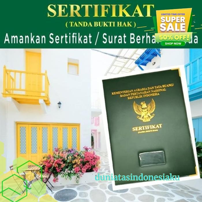 

SAMPUL MAP SERTIFIKAT TANAH & RUMAH DUNIATASINDONESIAKU TERJAMIN BEST