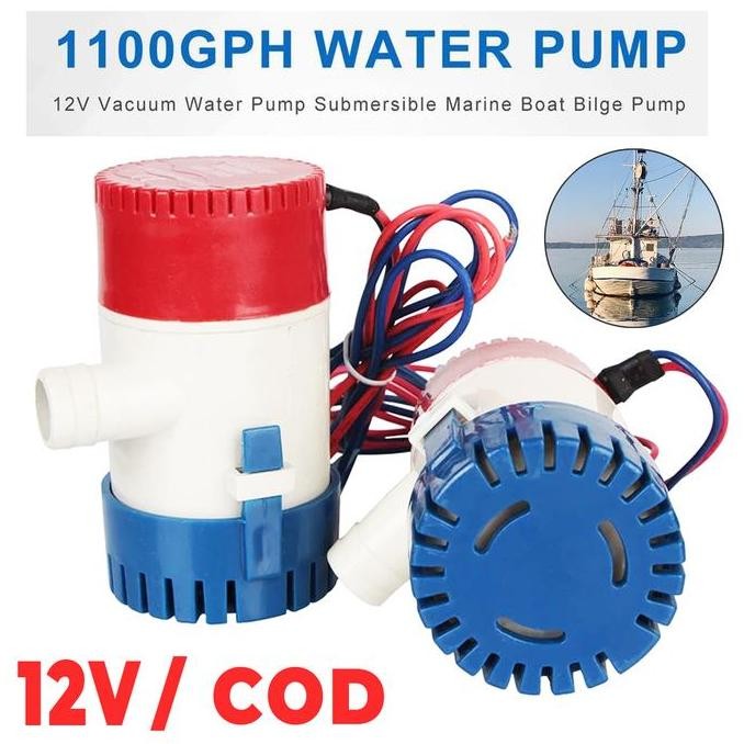 [Original] Pompa Air Celup Bilge Pump 1100Gph Ch8028 Dc 12V Submersible Pump Mini Serbaguna New Stok