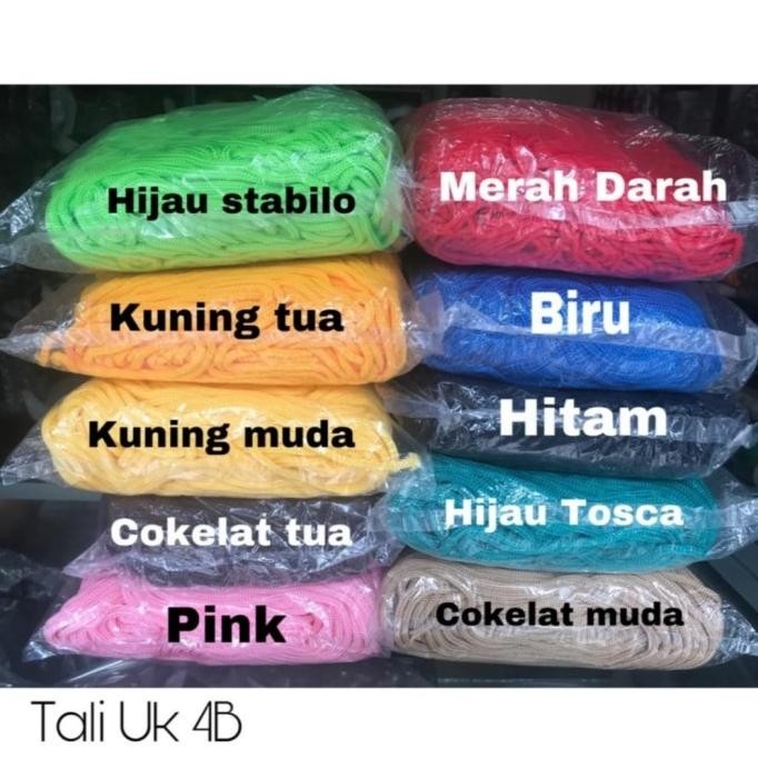 

tali kur 5mm / tali kur 4b / tali kur 4benang warna / 900gram murah