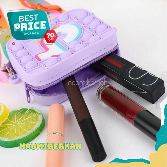 DIJAMIN GRATIS ONGKIR TAS SELEMPANG ANAK POP IT BAG POP ITS POPIT PUSH IT TIKTOK DOMPET  MINI       
