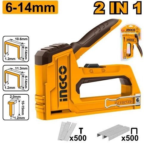 

Staple Gun 2 in 1 Tembak INGCO HSG1406 Jok Hekter Staples Stapler Paku 2 In 1 staple gun KALI