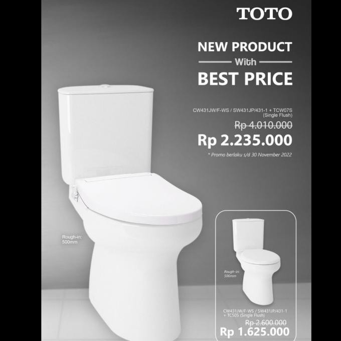 KLOSET Duduk TOTO CW431J / Closet Duduk CW 431J / CW 431 J GOL