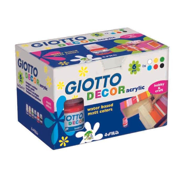 

Cat Akrilik Set 6 pcs x 25 ml Giotto Decor Acrylic Paint Lukis Kanvas YAN