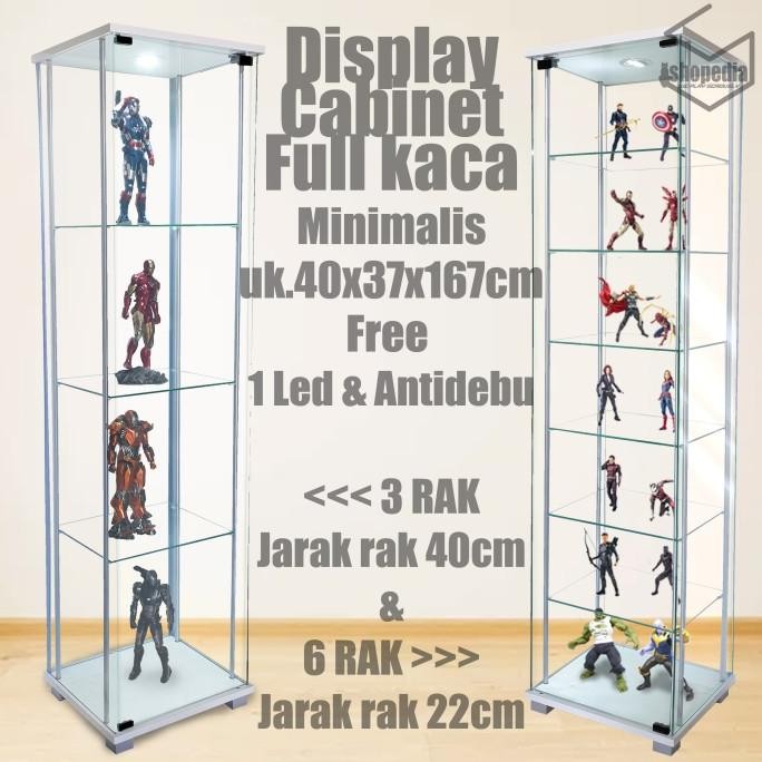 Lemari Pajangan 1 Pintu Display Cabinet Box Hias Etalase Rak Pajang Kaca Minimalis Koleksi Action Fi