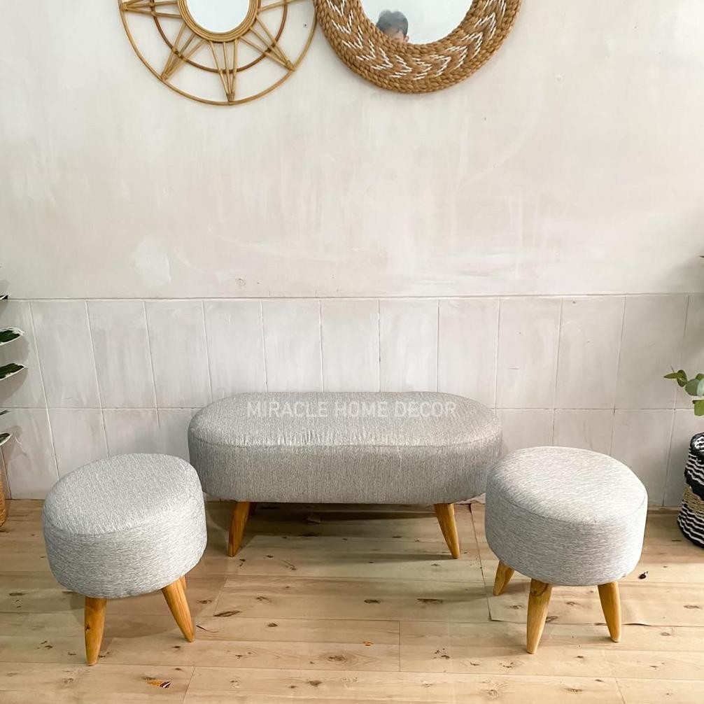 SET bench stool motif (baca deskripsi )