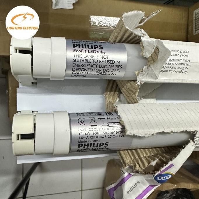 Kap Lampu tl led isi 2 lampu kap balok 2x36 2x16 2x18 W Watt Philips murah