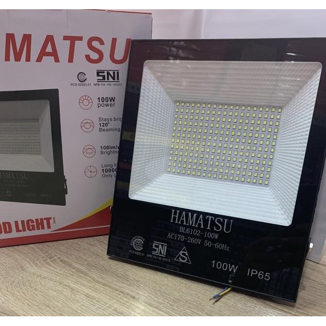 Hamatsu Lampu Sorot Led SNI 100W 100 Watt murah