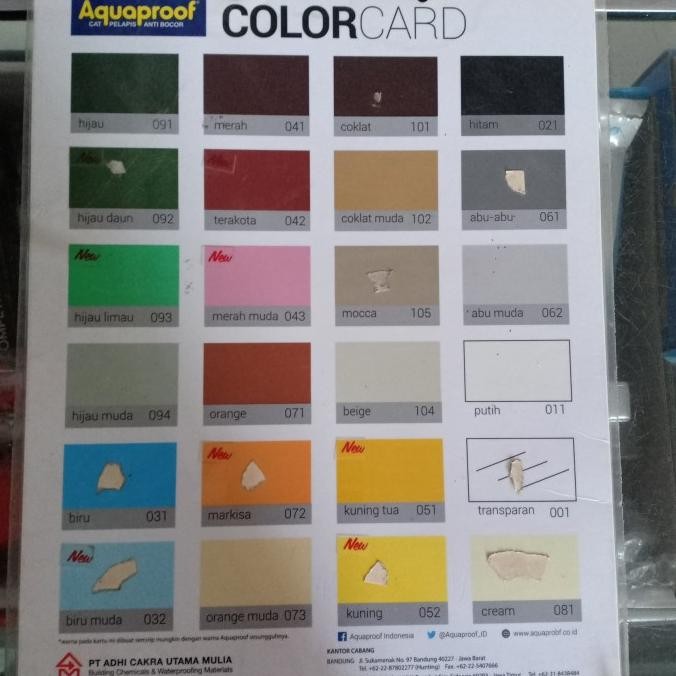 Aquaproof 4kg Galon Berbagai macam warna