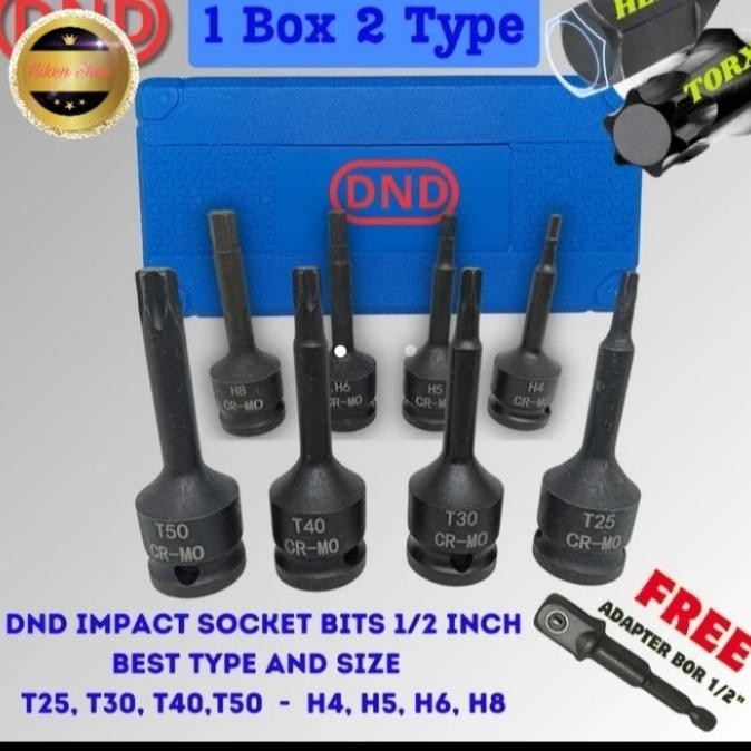 Grosir Kunci Socket Impact Dnd Torx Hex Mata Sock L