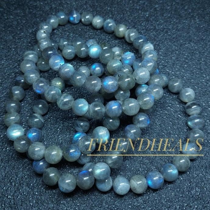 Gelang Batu Alam Natural Labradorite 8mm TAC