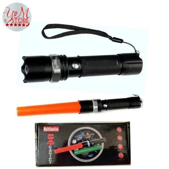 Senter Police Swat Led / Senter Lalu Lintas Senter Parkir Led Power Style Police Swat murah