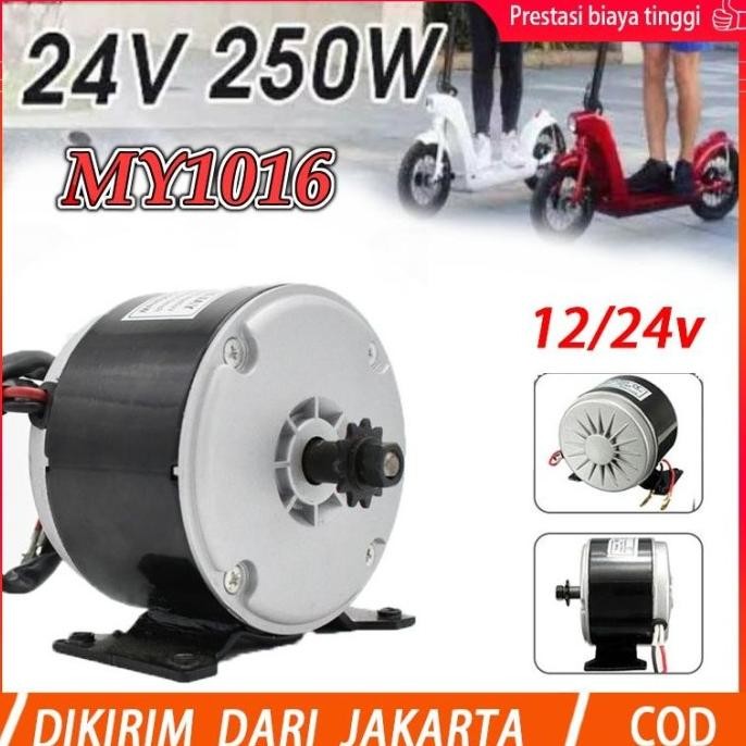 Bisa Spk Dinamo Motor Electric Bike My1016 12V/24V 250W Dc Motor My1016 24V